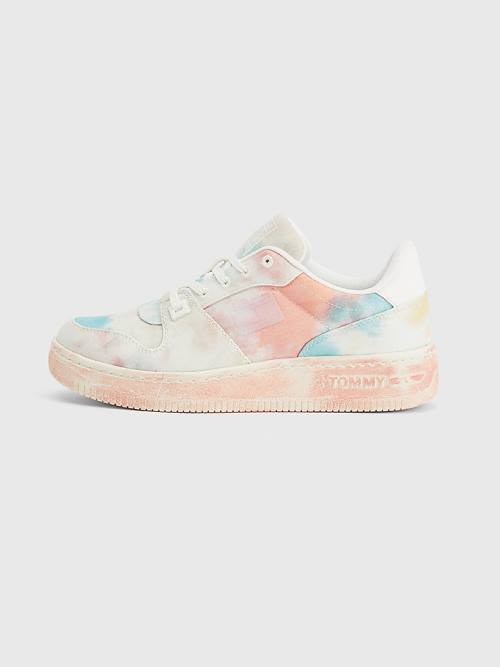 Ženske Tommy Hilfiger Tie-Dye Cupsole Basket Patike Narandžasta | TH809IRC