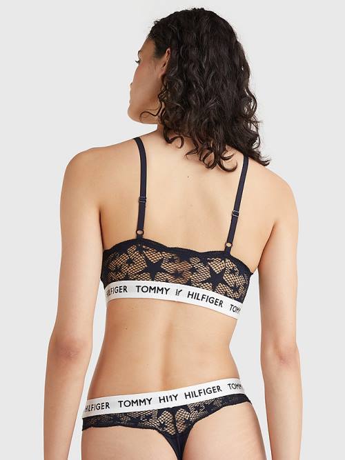 Ženske Tommy Hilfiger Tommy 85 Star Lace Non-Wired Push-Up Bra Donji veš Plava | TH953NJZ