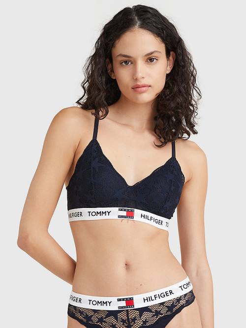 Ženske Tommy Hilfiger Tommy 85 Star Lace Non-Wired Push-Up Bra Donji veš Plava | TH953NJZ