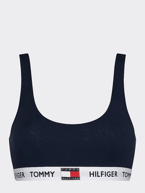 Ženske Tommy Hilfiger Tommy 85 Stretch Cotton Logo Bralette Donji veš Plava | TH538LFV