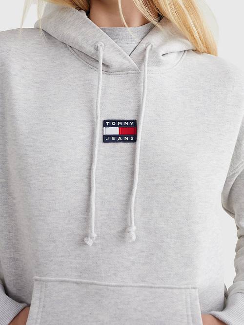 Ženske Tommy Hilfiger Tommy Badge Duks Hoodie Siva | TH638MBX