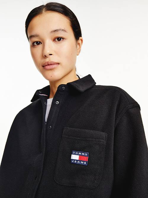 Ženske Tommy Hilfiger Tommy Badge Polar Fleece Košulje Crna | TH674THO