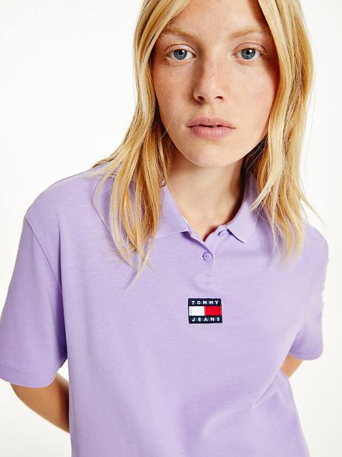 Ženske Tommy Hilfiger Tommy Badge Polo Majice Ljubičasta | TH436XYM