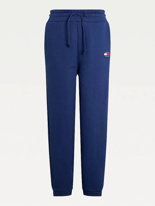 Ženske Tommy Hilfiger Tommy Badge Relaxed Joggers Pantalone Plava | TH071ZCM