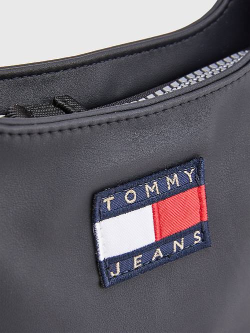 Ženske Tommy Hilfiger Tommy Badge Shoulder Torbe Crna | TH247QVN