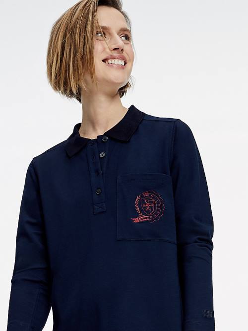 Ženske Tommy Hilfiger Tommy Icons Polo Haljine Plava | TH341LRJ