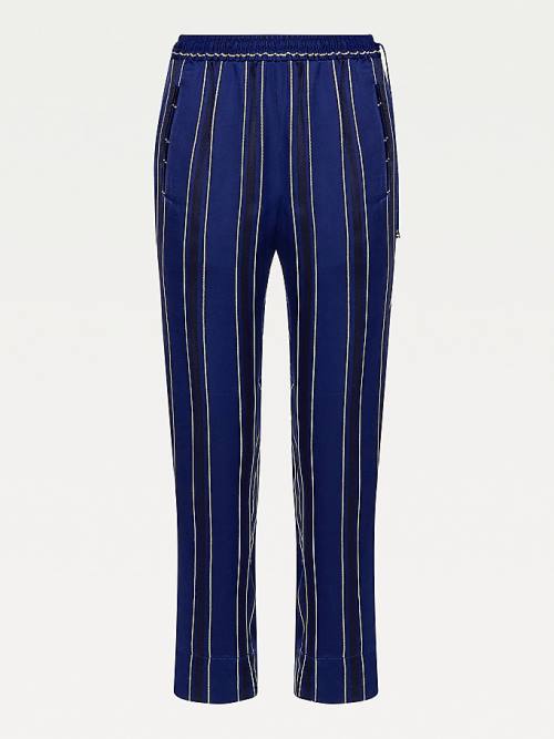 Ženske Tommy Hilfiger Tommy Icons Stripe Relaxed Tapered Pantalone Plava | TH876OTB