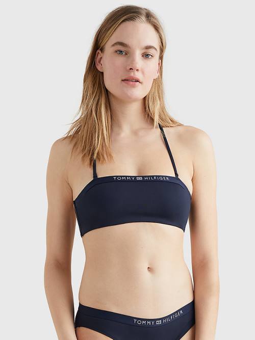 Ženske Tommy Hilfiger Underwired Unpadded Bandeau Bikini Top Kupaći Kostimi Plava | TH185OGZ