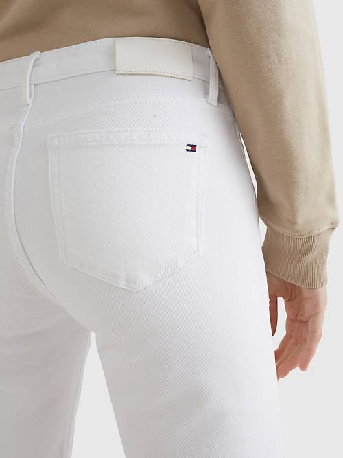 Ženske Tommy Hilfiger Venice Slim White Denim Šortsevi Bela | TH514UDJ