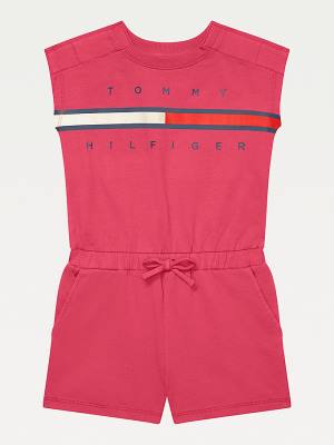 Djevojčice Tommy Hilfiger Adaptive Knit Playsuit Haljine Roza | TH357WBI