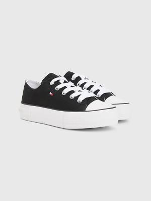 Djevojčice Tommy Hilfiger Canvas Chunky Low-Top Patike Crna | TH590NRH