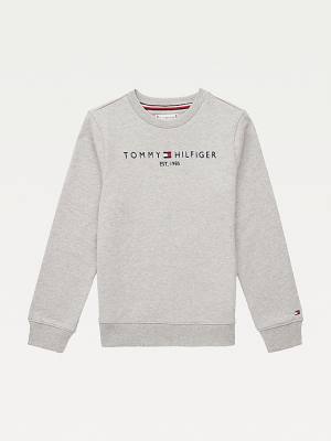 Djevojčice Tommy Hilfiger Essential Logo Duksevi Siva | TH689QZF