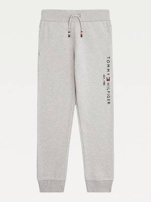 Djevojčice Tommy Hilfiger Essential Organic Cotton Logo Joggers Pantalone Siva | TH238BEV