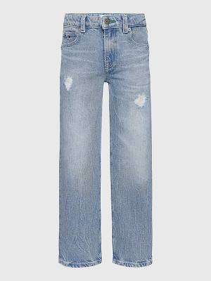 Djevojčice Tommy Hilfiger Girlfriend Faded Distressed Farmerke Denim Plava | TH245LMW