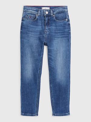 Djevojčice Tommy Hilfiger High Rise Tapered Farmerke Denim Plava | TH201OVR