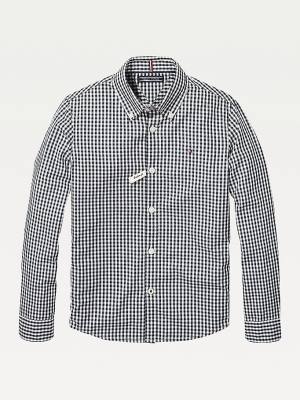 Djevojčice Tommy Hilfiger Long Sleeve Gingham Shirt Majice Plava | TH152IVM