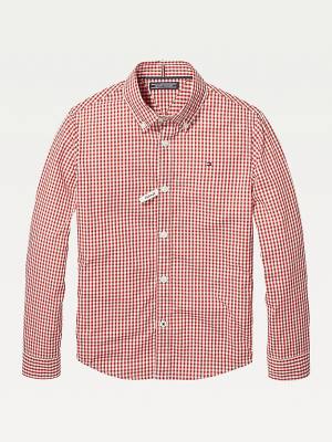 Djevojčice Tommy Hilfiger Long Sleeve Gingham Shirt Majice Crveni | TH894LCM