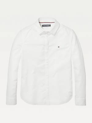 Djevojčice Tommy Hilfiger Organic Cotton Poplin Shirt Majice Bela | TH017EBO