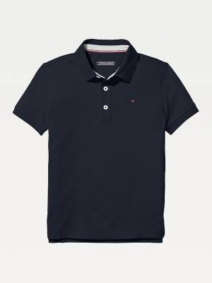 Djevojčice Tommy Hilfiger Organic Cotton Polo Shirt Majice Plava | TH025AMJ