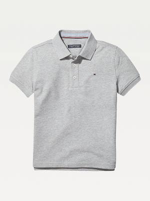 Djevojčice Tommy Hilfiger Organic Cotton Polo Shirt Majice Siva | TH846MPX