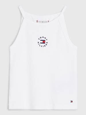 Djevojčice Tommy Hilfiger Rib-Knit Tank Top Majice Bela | TH318PJC