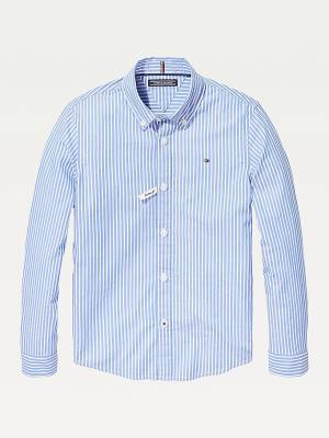 Djevojčice Tommy Hilfiger Stripe Oxford Shirt Majice Plava | TH359KED