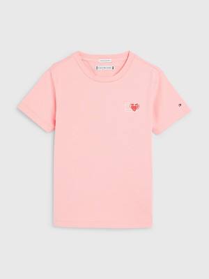 Djevojčice Tommy Hilfiger Valentines Heart Print Majice Roza | TH639ZOT