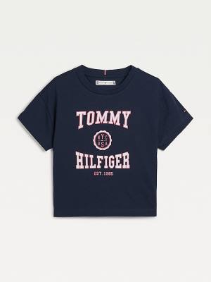 Djevojčice Tommy Hilfiger Varsity Majice Plava | TH091TZA