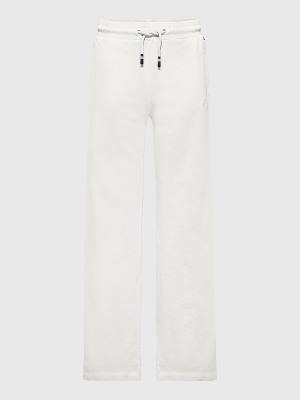 Djevojčice Tommy Hilfiger Wide Leg Signature Logo Sweatpants Pantalone Bela | TH584IQU