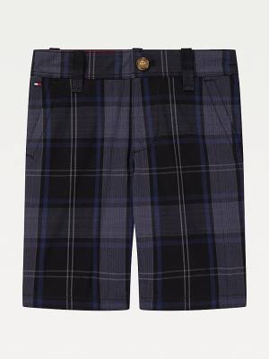 Dječake Tommy Hilfiger Adaptive Check Woven Shorts Pantalone Plava | TH398SHE