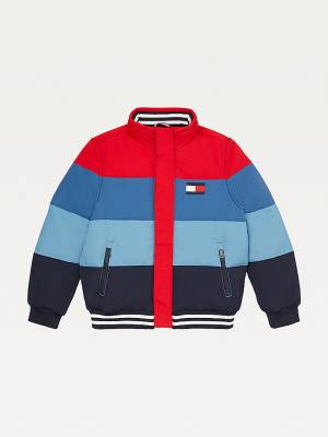 Dječake Tommy Hilfiger Adaptive Colour-Blocked Quilted Regatta Jakna Plava | TH268VZW