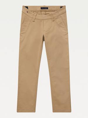 Dječake Tommy Hilfiger Adaptive Seated Fit Stretch Chinos Pantalone Kaki | TH586AWQ