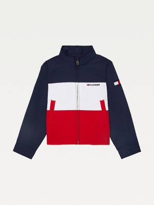 Dječake Tommy Hilfiger Adaptive Seated Fit Colour-Blocked Regatta Jakna Šarena | TH590JRI