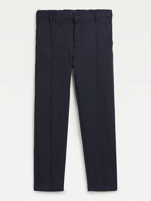 Dječake Tommy Hilfiger Comfort Jersey Pique Chinos Pantalone Plava | TH872DUR