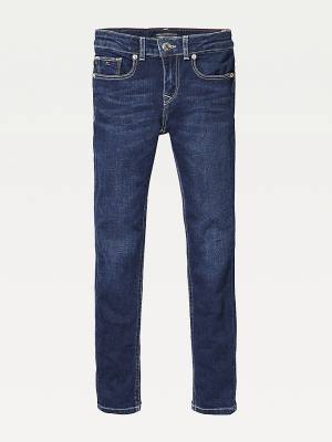 Dječake Tommy Hilfiger Dark Wash Skinny Farmerke Denim Plava | TH817CPN