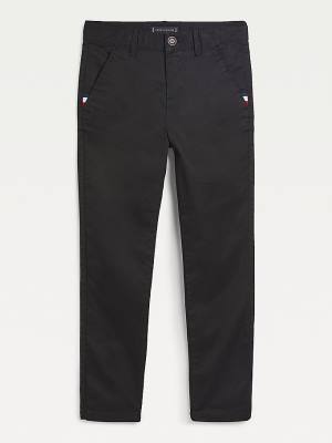 Dječake Tommy Hilfiger Essential Slim Fit Chinos Pantalone Crna | TH341NCJ