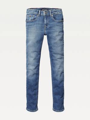 Dječake Tommy Hilfiger Faded Skinny Farmerke Denim Plava | TH605MID