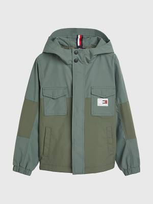 Dječake Tommy Hilfiger Hooded Surplus Jakna Zeleno | TH837JSR