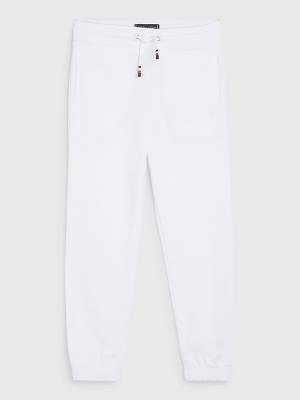 Dječake Tommy Hilfiger Logo Drawstring Joggers Pantalone Bela | TH927MCR