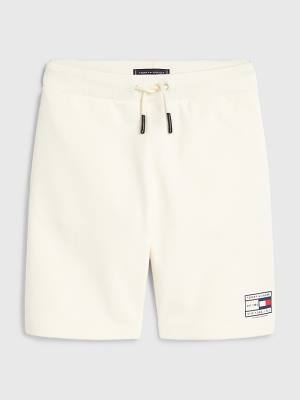 Dječake Tommy Hilfiger Natural Earth Dye Sweat Shorts Pantalone Bela | TH548JCZ