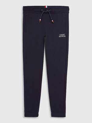 Dječake Tommy Hilfiger Organic Cotton Cuffed Joggers Pantalone Plava | TH768VCR