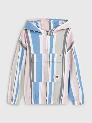 Dječake Tommy Hilfiger Pull-On Hooded Stripe Košulje Bela | TH975VSR