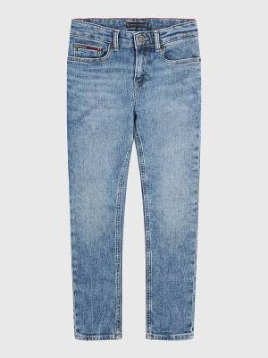 Dječake Tommy Hilfiger Scanton Slim Faded Hemp Farmerke Denim Plava | TH179QMW