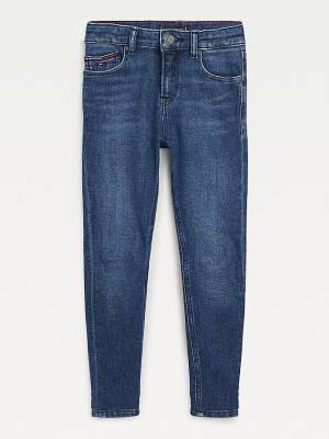 Dječake Tommy Hilfiger Simon Skinny Faded Hemp Farmerke Denim Plava | TH368EVP