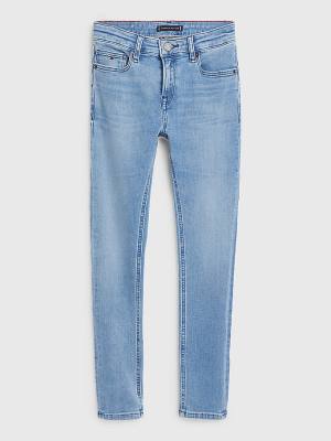 Dječake Tommy Hilfiger Simon Skinny Faded Farmerke Denim Plava | TH948BLK