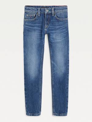 Dječake Tommy Hilfiger Spencer Slim Faded Recycled Farmerke Denim Plava | TH801GRD