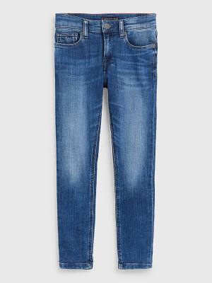 Dječake Tommy Hilfiger Spencer Slim Tapered Faded Farmerke Denim Plava | TH409RIT