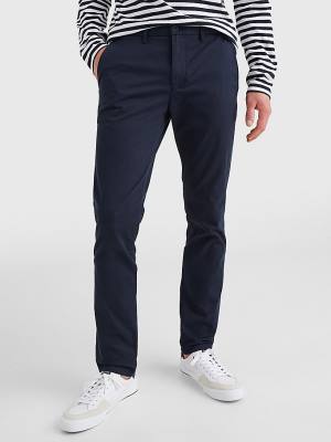 Muške Tommy Hilfiger 1985 Essential Bleecker Slim Fit Chinos Pantalone Plava | TH735QYG