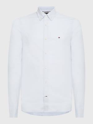 Muške Tommy Hilfiger 1985 Essential Polygiene Slim Fit Košulje Plava | TH093LMV