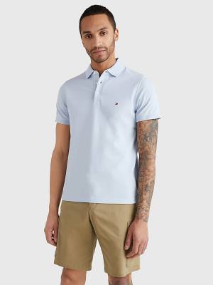 Muške Tommy Hilfiger 1985 Essential Slim Fit Polo Majice Plava | TH745QWC